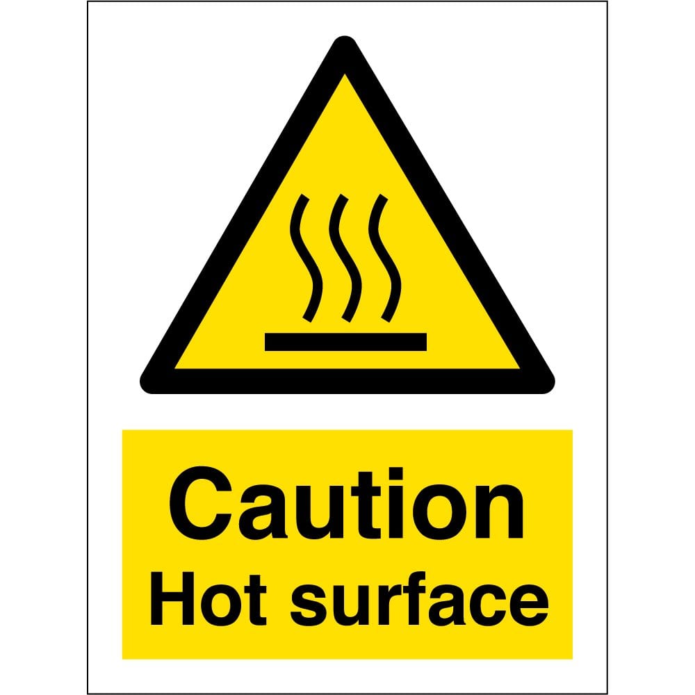 hot surface warning sign