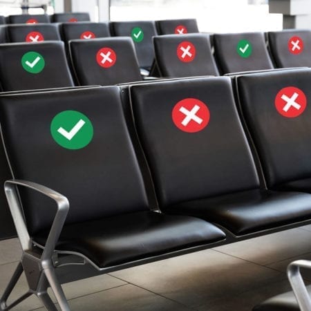 Social Distancing Seat Markers