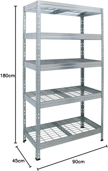 Value Outdoor Mesh Shelving 1800 x 900 x 450 - Image 2